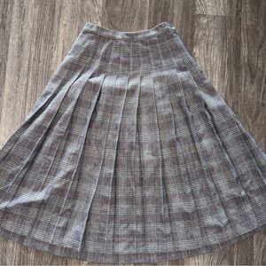 Pendleton Gray Plaid A-Line Skirt